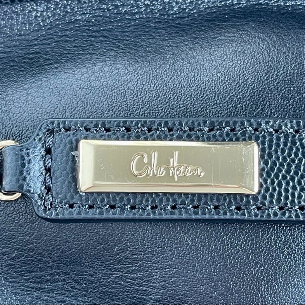 Cole Haan - Black Leather and Gold-Tone
Hardware Handbag - Picture 6 of 13